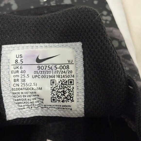 Nike Zoom Rival S 907565-008 Black Gray Paint Splatter Women's 8.5 Racing Cleats - Picture 16 of 16